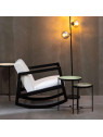 Fauteuil à bascule en tissu bouclé blanc Fauteuil à bascule en tissu bouclé blanc
