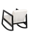 Fauteuil à bascule en tissu bouclé blanc Fauteuil à bascule en tissu bouclé blanc