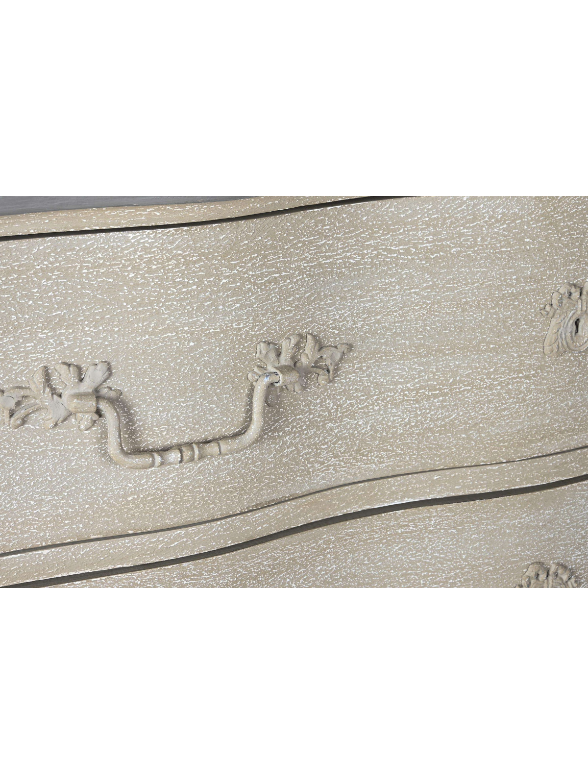 Commode Quiero en bois gris crème vieilli