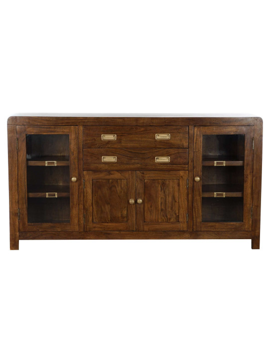 Buffet Cuarto en bois naturel d'acacia marron 8 tiroirs