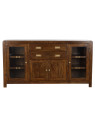 Buffet Cuarto en bois naturel d'acacia marron 8 tiroirs