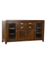 Buffet Cuarto en bois naturel d'acacia marron 8 tiroirs