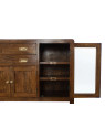 Buffet Cuarto en bois naturel d'acacia marron 8 tiroirs