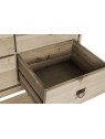 Console naturelle en bois d'épicéa 6 tiroirs