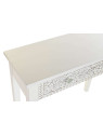 Console blanche gravée en bois de manguier Console blanche gravée en bois de manguier