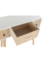 Console blanche en bois de paulownia 3 tiroirs