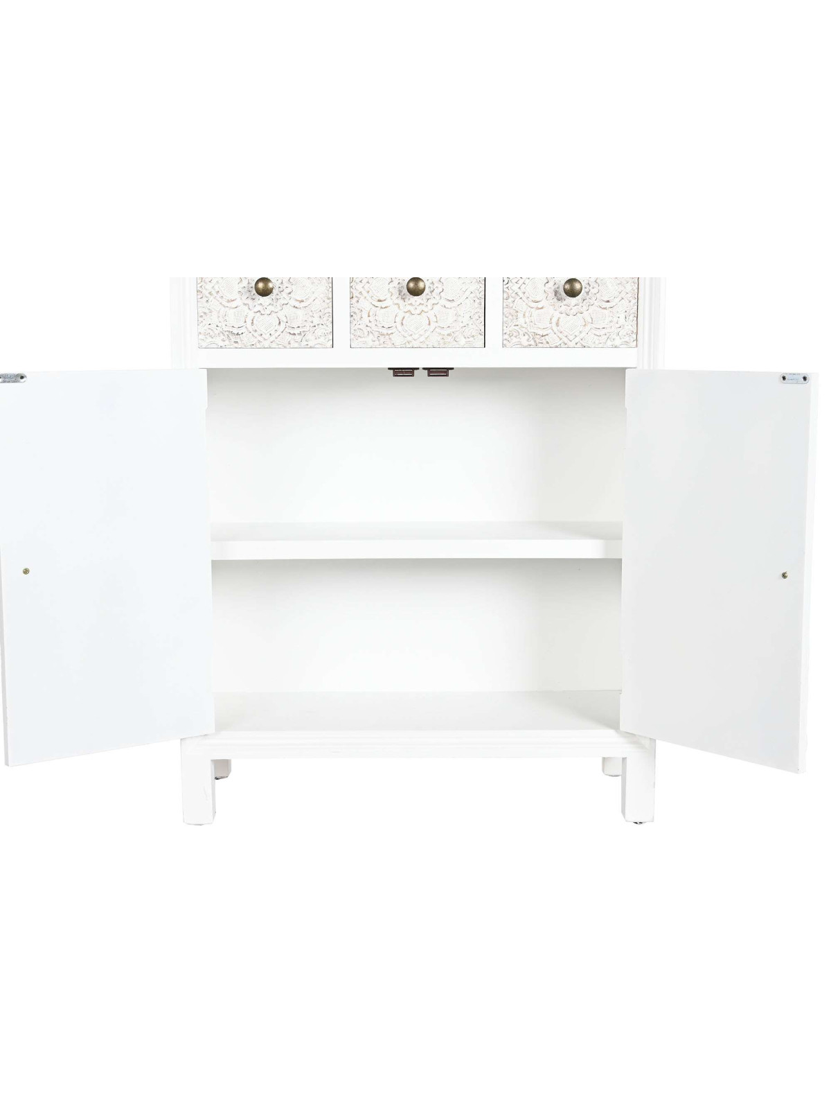 Buffet arabesque en bois blanc
