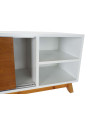 Meuble tv scandinave marron et blanc