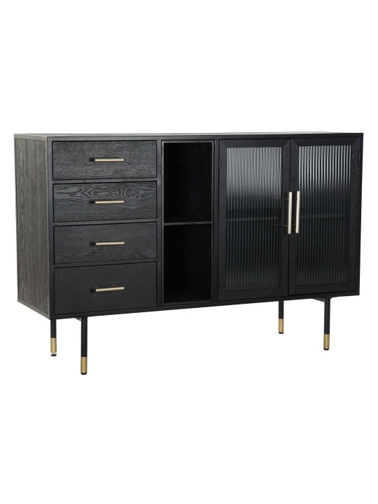 Commode vitrée Icaria noire Commode vitrée Icaria noire