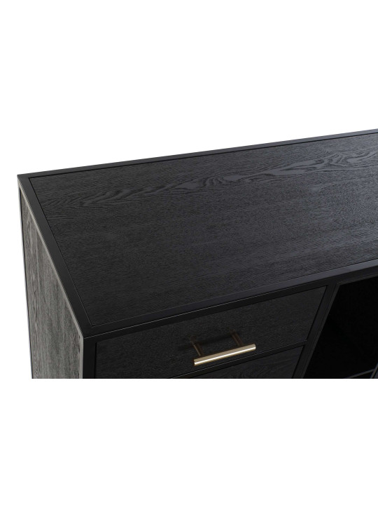 Commode vitrée Icaria noire Commode vitrée Icaria noire