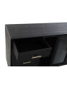 Commode vitrée Icaria noire Commode vitrée Icaria noire