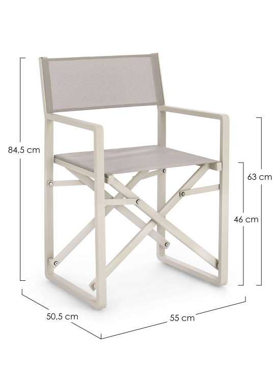 Ensemble de 2 chaises metteur en scène Konnor crème