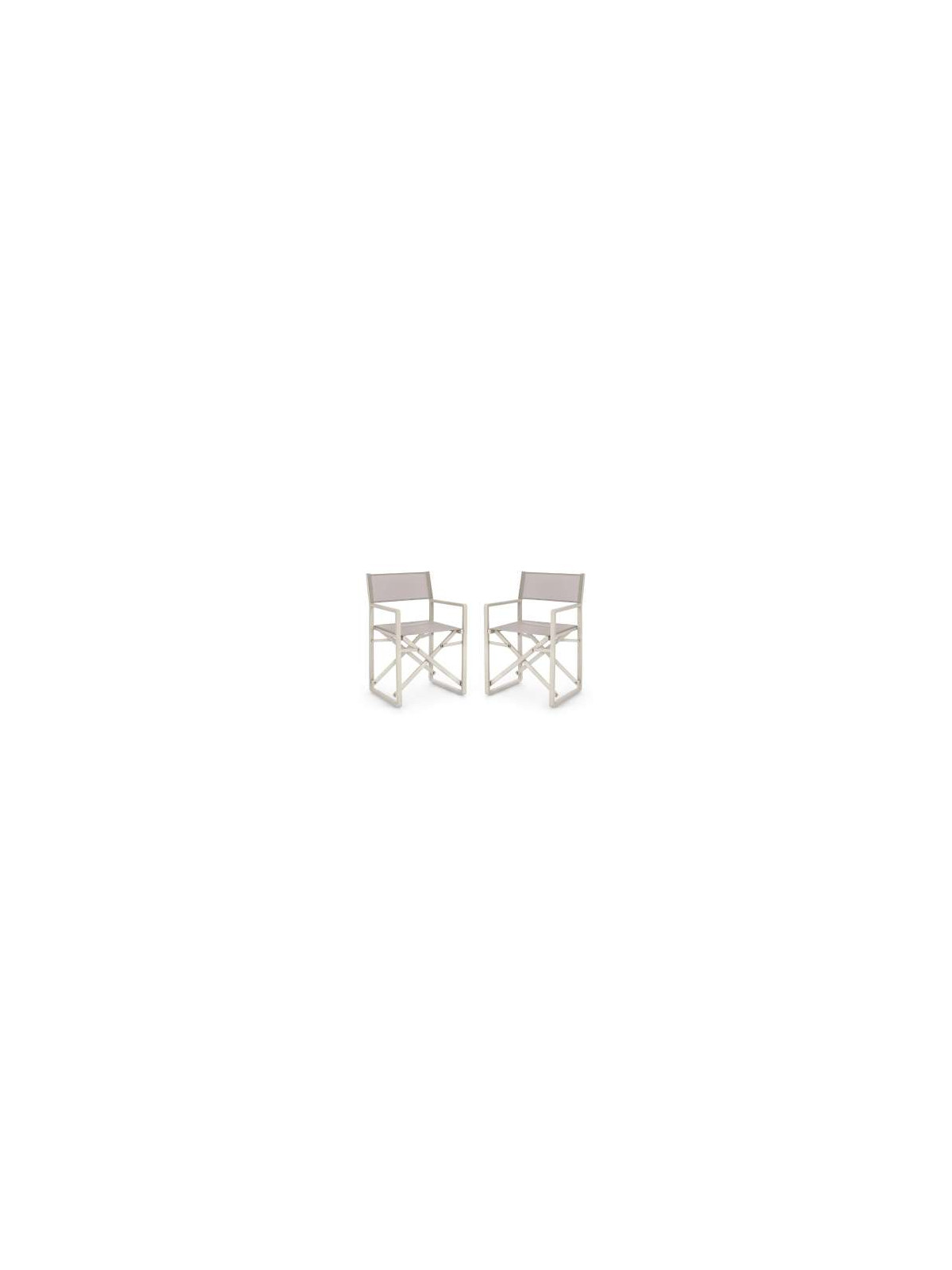 Ensemble de 2 chaises metteur en scène Konnor crème