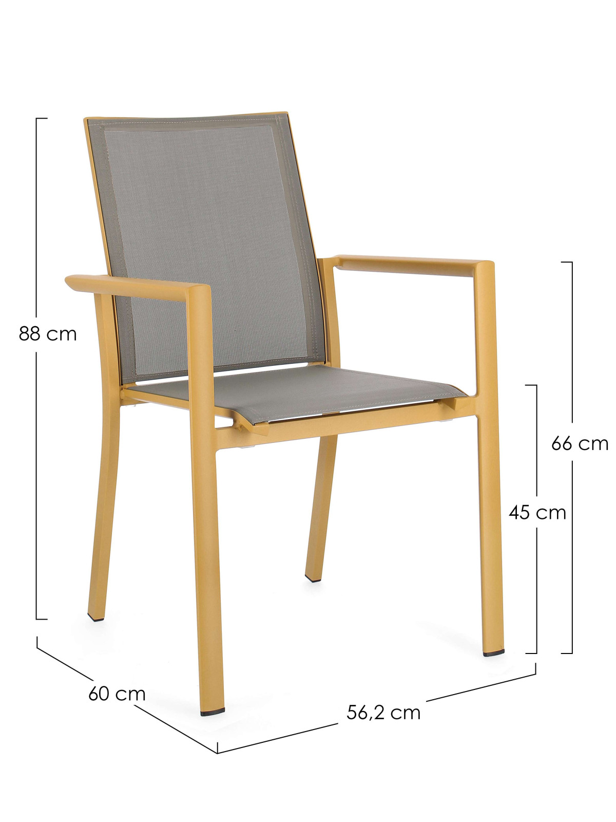 Ensemble de 4 Fauteuil Konnor Moutarde