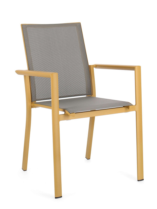 Ensemble de 4 Fauteuil Konnor Moutarde