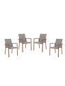 Ensemble de 4 chaises Konnor Terracotta