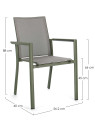 Ensemble de 4 chaises Konnor kaki