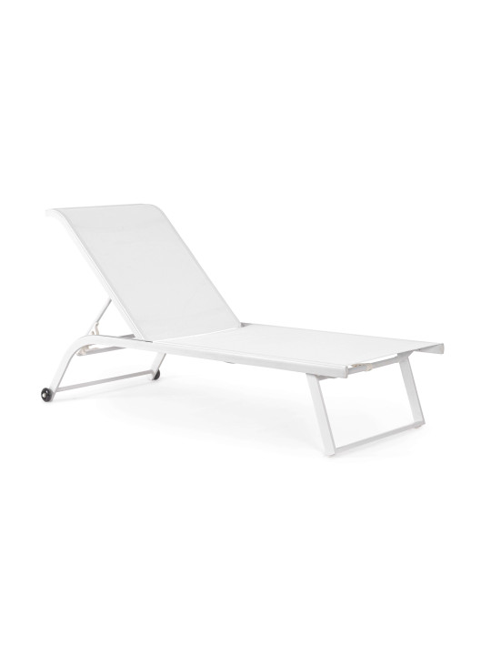 Ensemble de 2 chaises longues Taylor blanche