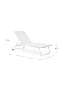 Ensemble de 2 chaises longues Taylor blanche