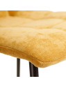Ensemble de 4 chaises jaune canard en velours Ensemble de 4 chaises jaune canard en velours