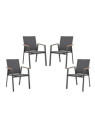 Ensemble de 4 chaises Varenna Anthracite