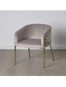Fauteuil velours gris Anita Fauteuil velours gris Anita