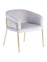Fauteuil velours gris Anita Fauteuil velours gris Anita