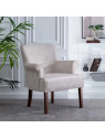 Fauteuil Lorca velours beige