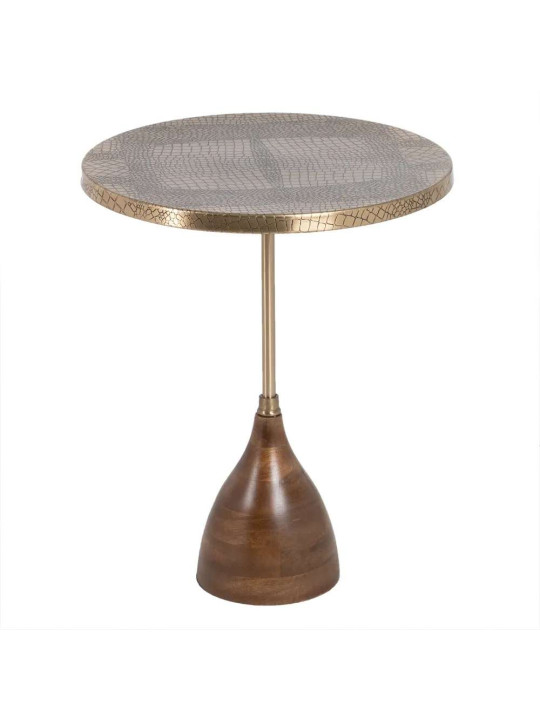 Table d'appoint Bravona en bois et métal