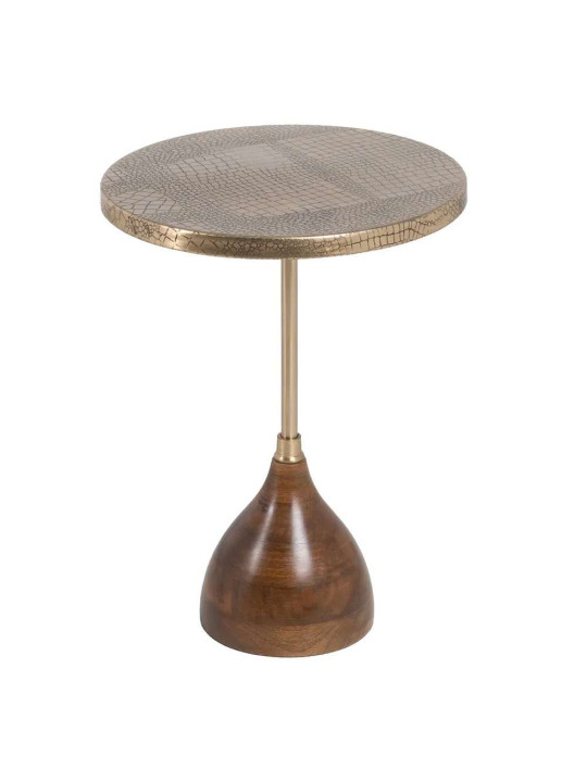 Table d'appoint Bravona en bois et métal