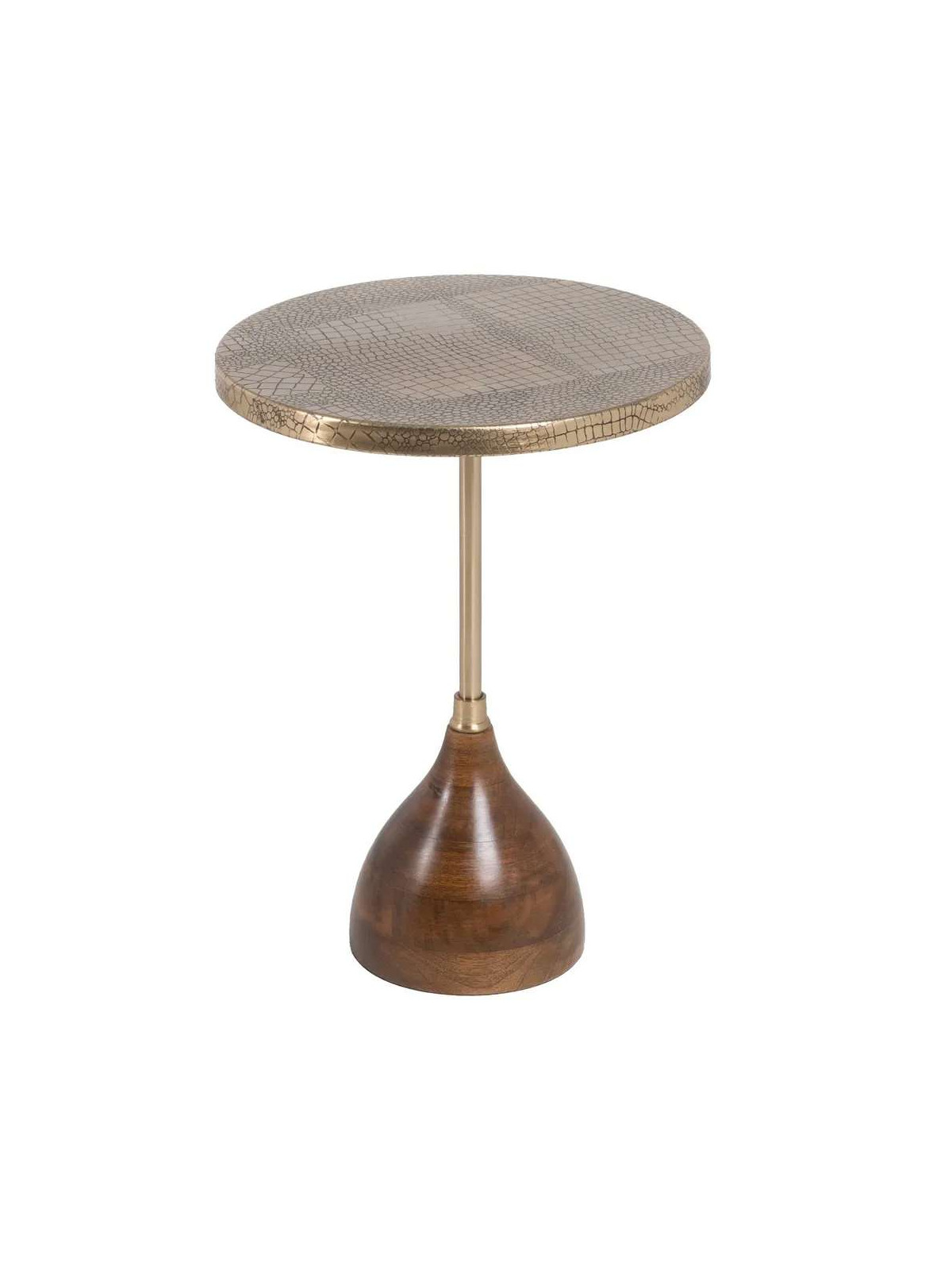 Table d'appoint Bravona en bois et métal