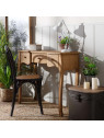 Console naturelle en bois et rotin