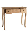 Console naturelle en bois et rotin