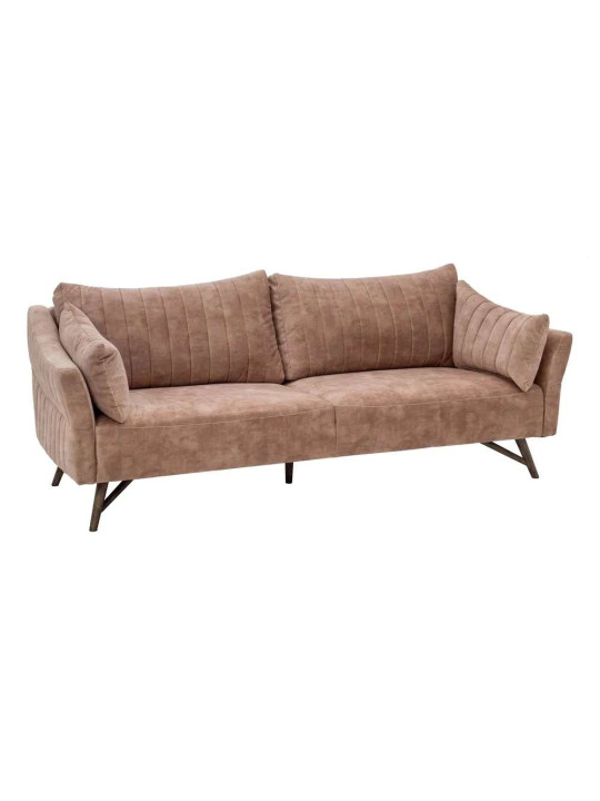 Canapé 3 places en velours beige