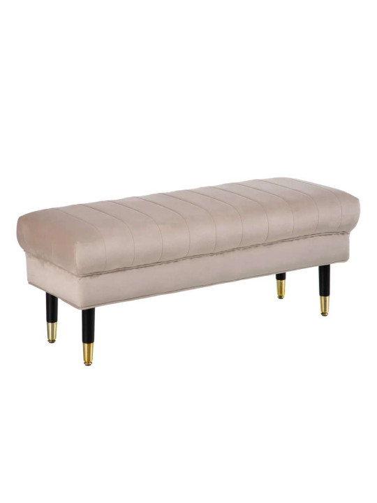 Banquette en velours beige