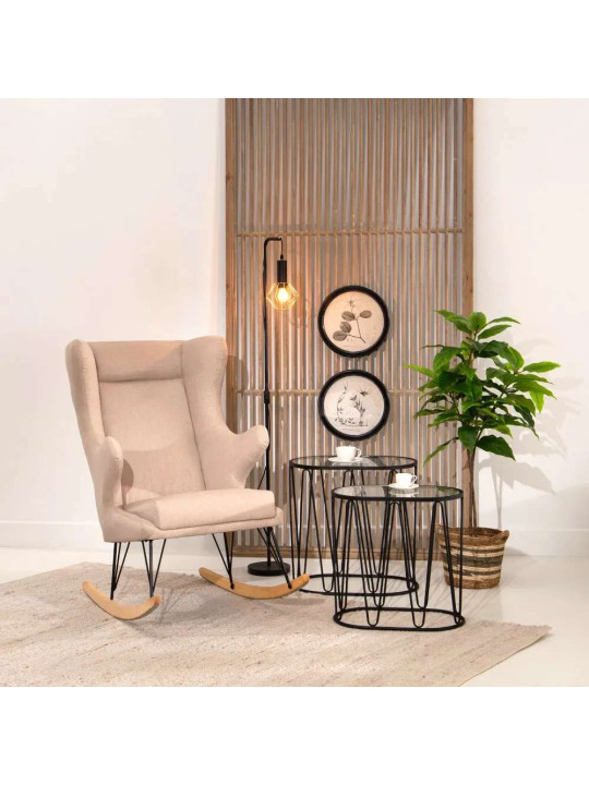 Fauteuil à bascule eugenia beige Fauteuil à bascule eugenia beige