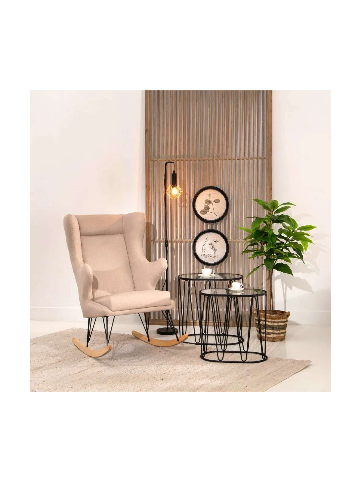 Fauteuil à bascule eugenia beige