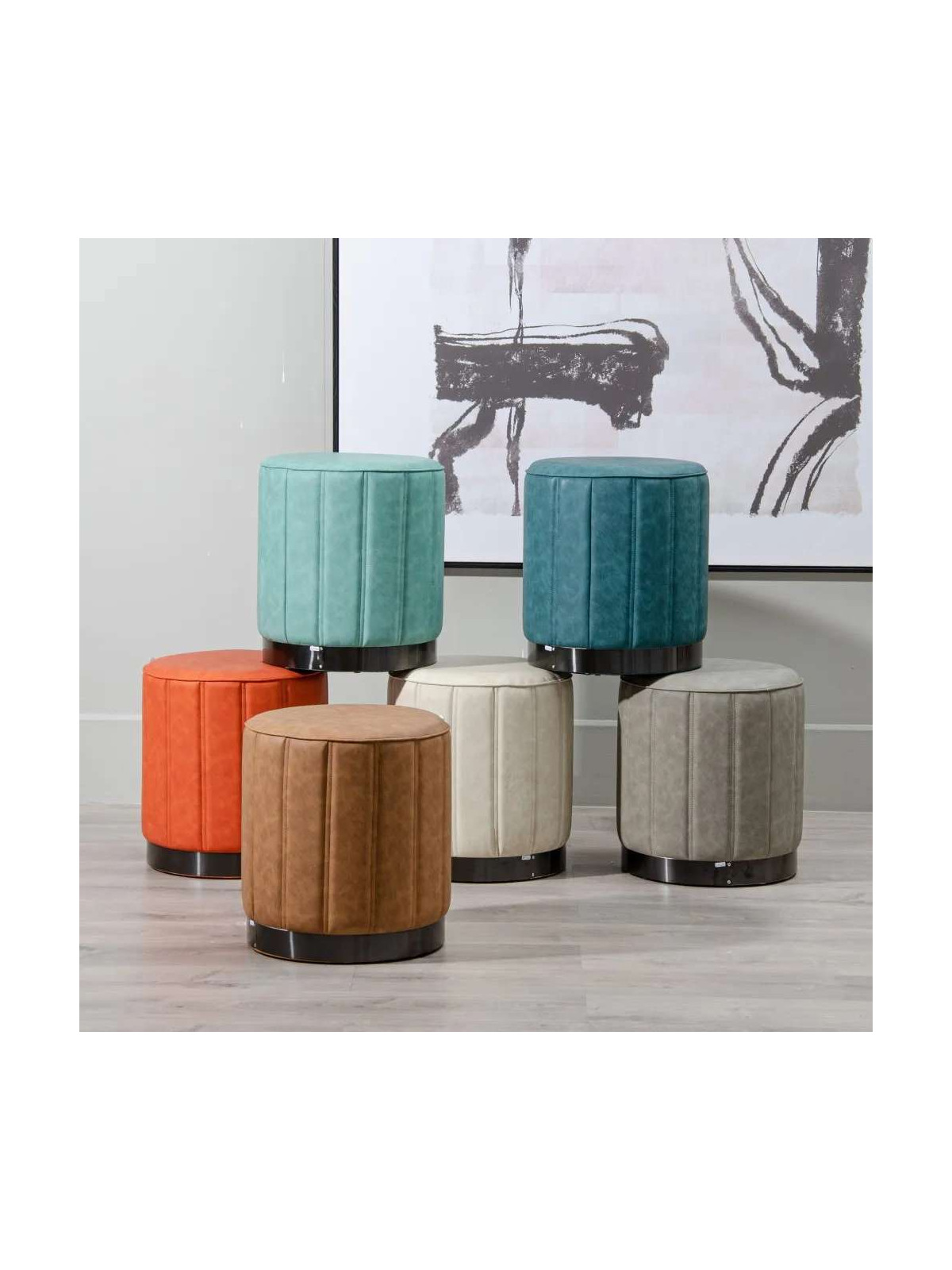 Pouf  Angel en velours marron