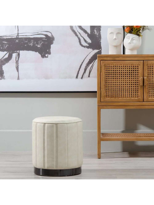 Pouf Angel en velours crème Pouf Angel en velours crème