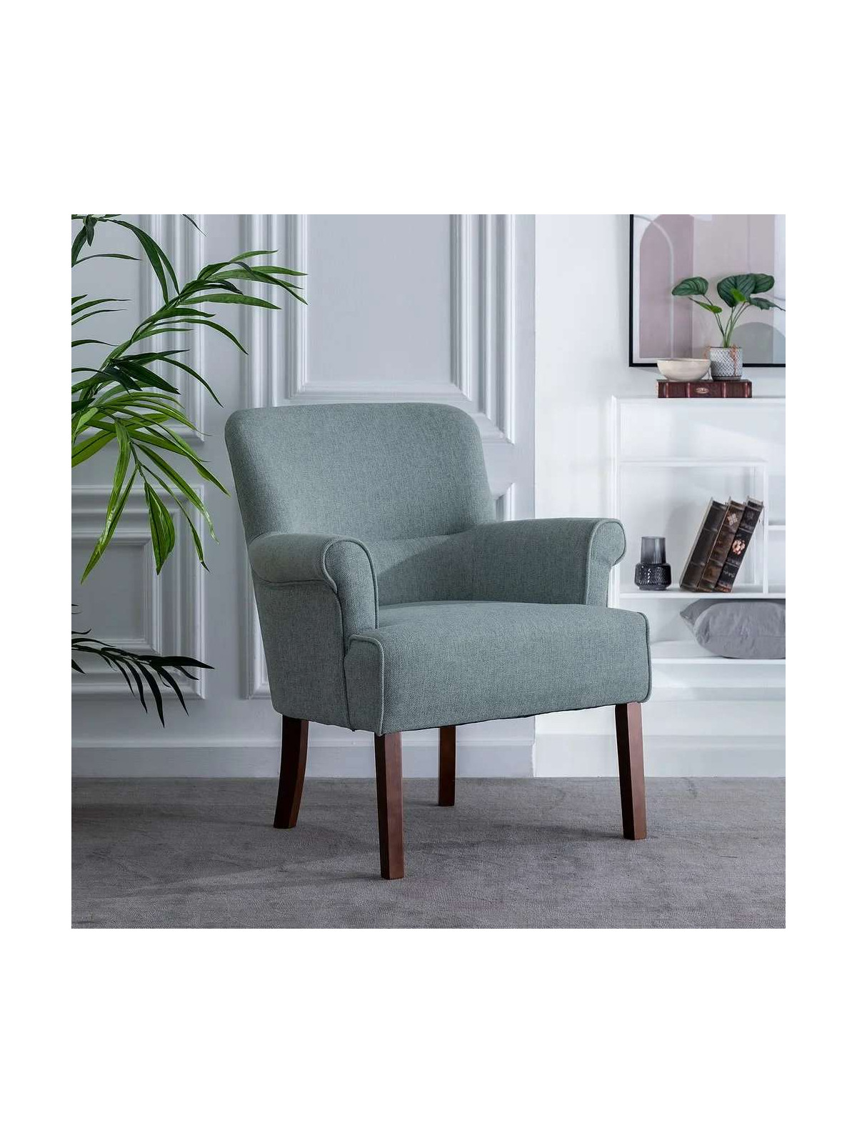 Fauteuil Luis bleu pastel