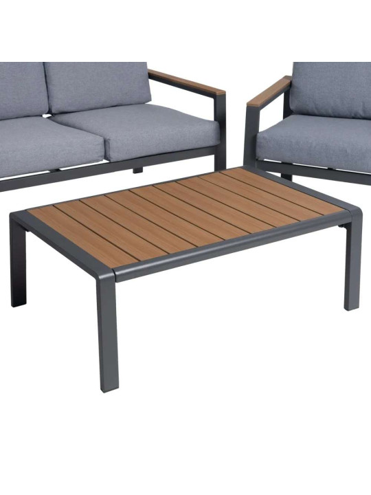 Salon de jardin Blanes anthracite Salon de jardin Blanes anthracite