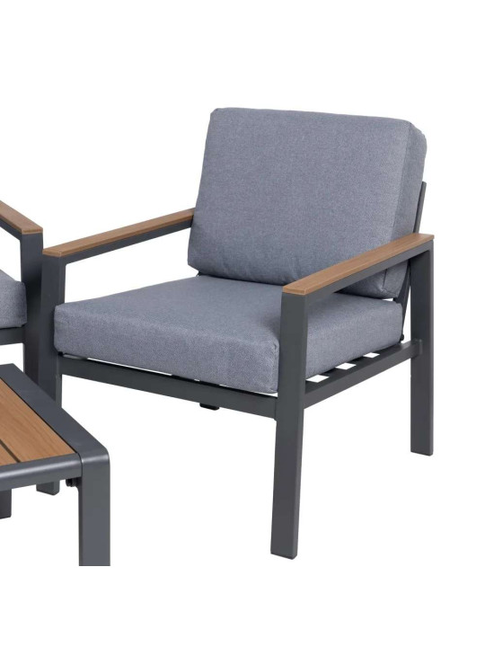 Salon de jardin Blanes anthracite Salon de jardin Blanes anthracite