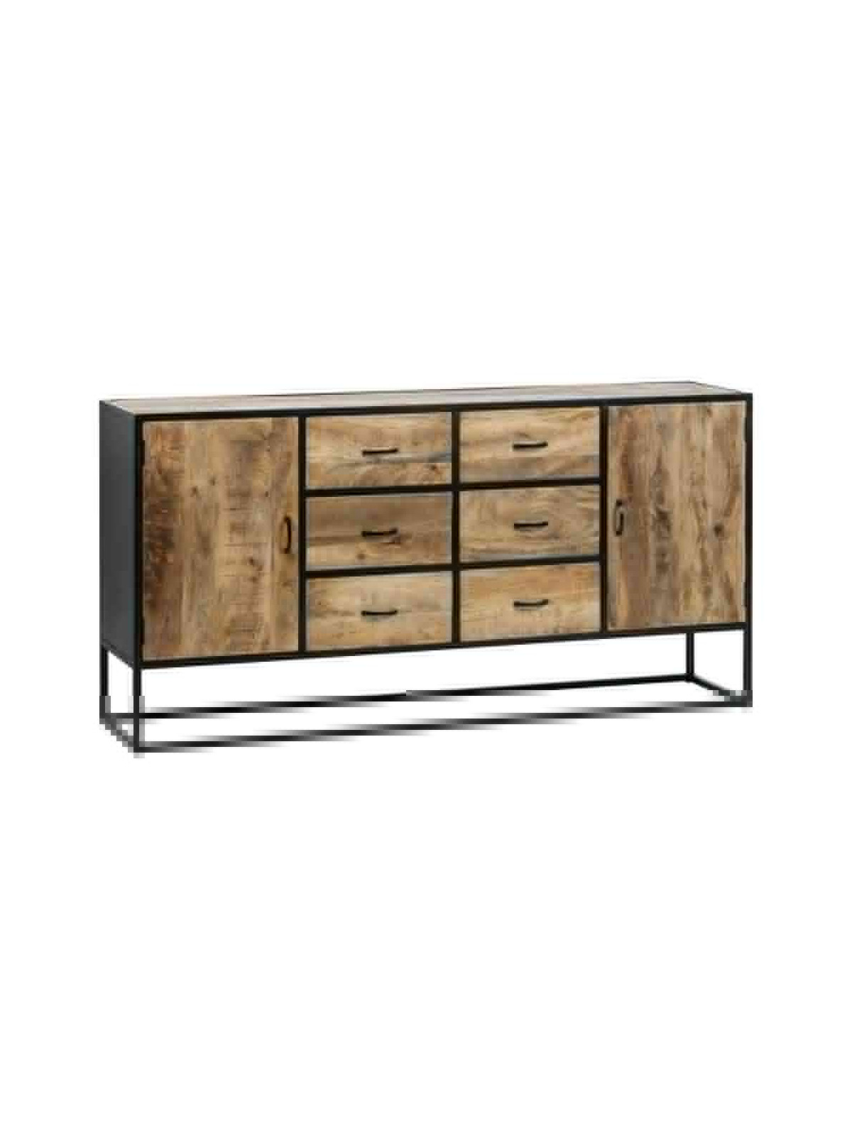 Buffet bello industriel en bois de manguier