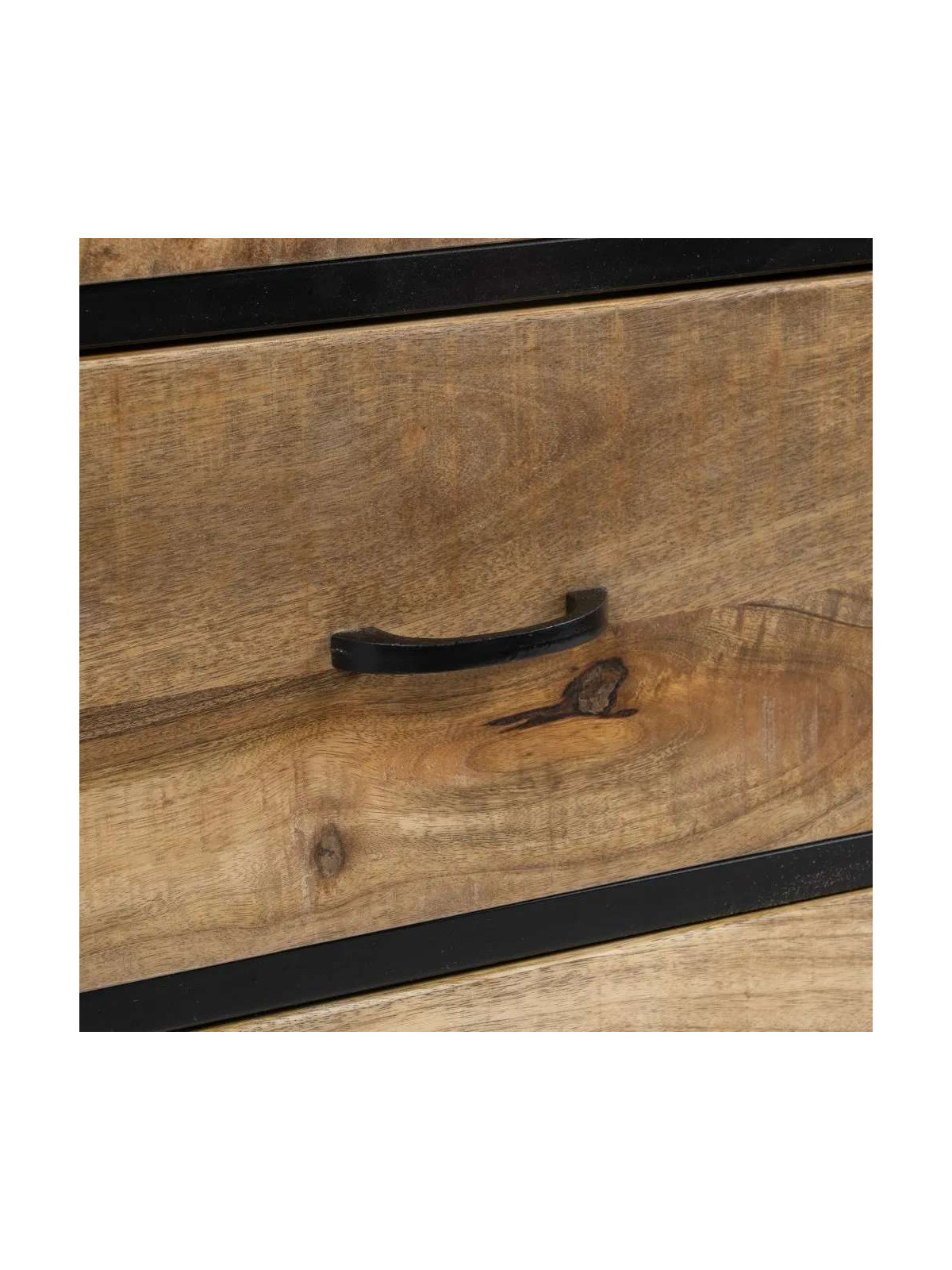 Buffet bello industriel en bois de manguier