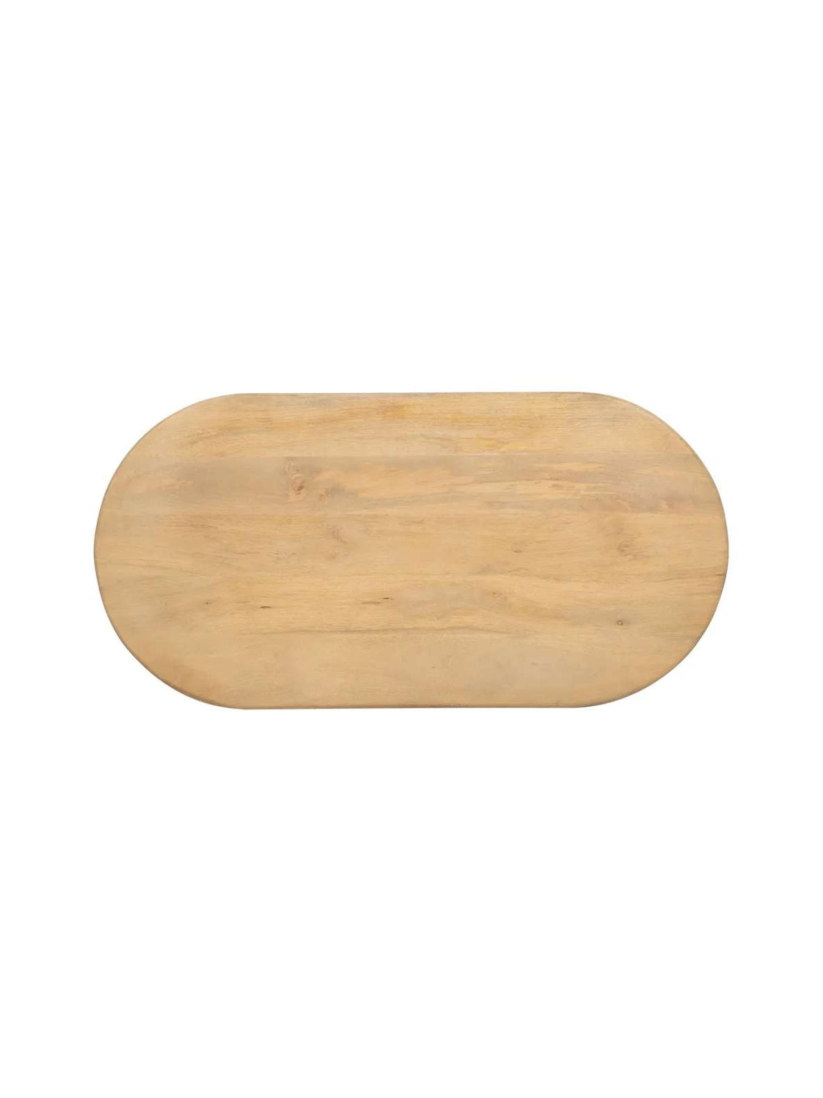 Table basse ovale naturel en bois de manguier