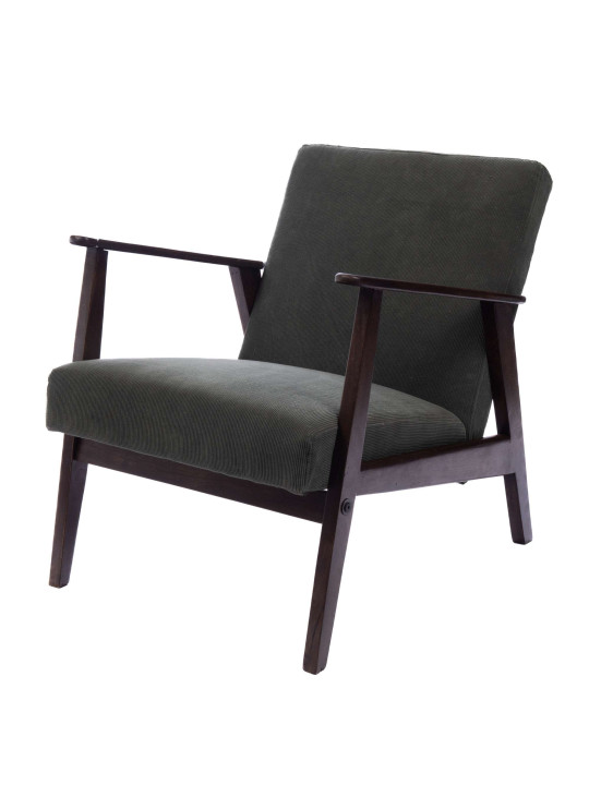 Fauteuil William tissu olive