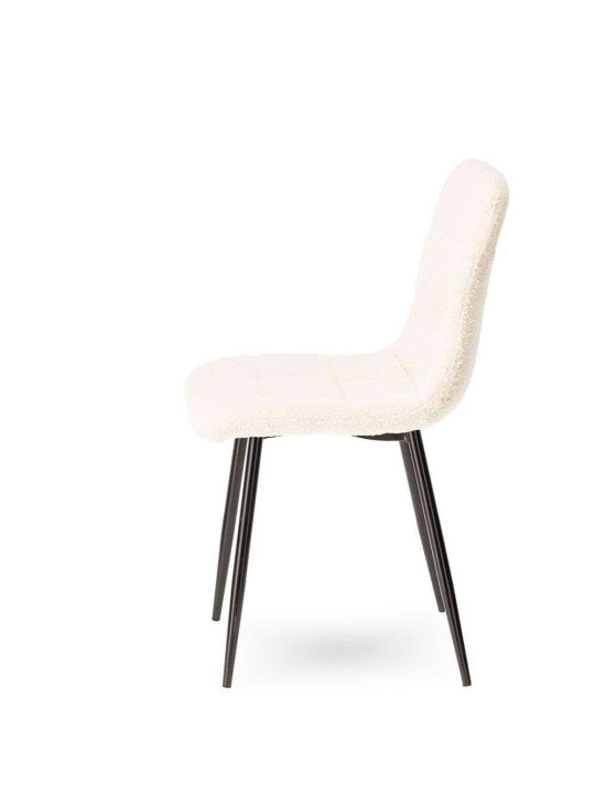 Lot de 2 chaises Manta Bouclette Blanche