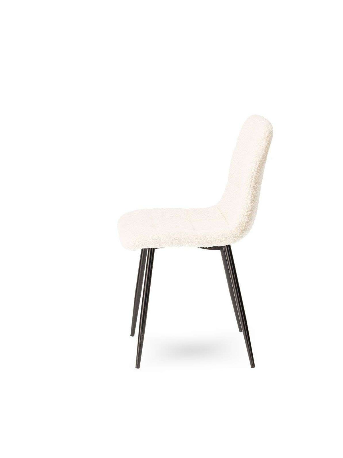 Lot de 2 chaises Manta Bouclette Blanche