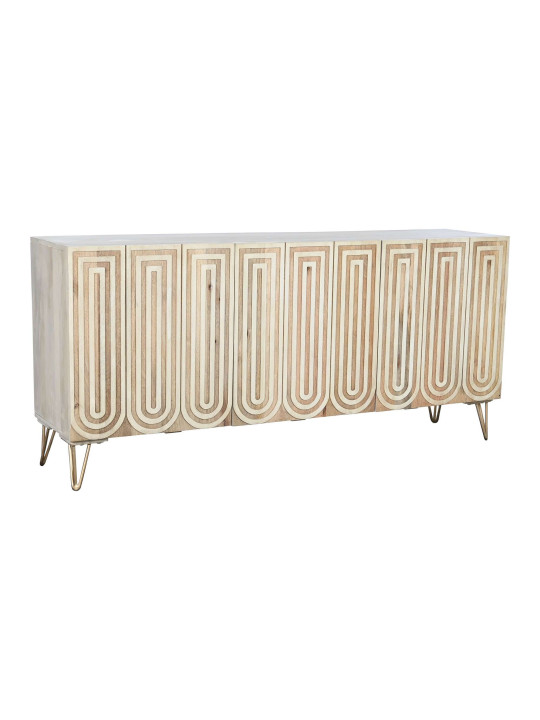 Buffet sculpté en bois blanc