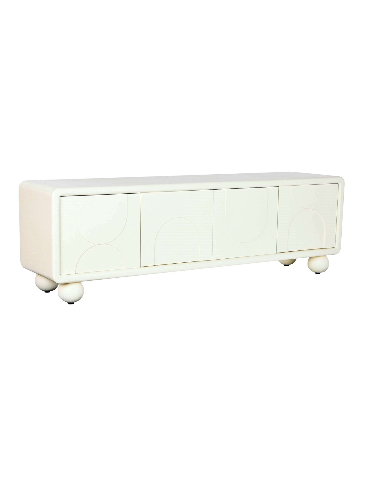 Meuble tv blanc demi cylindre